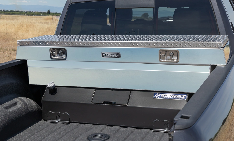 under pick up truck tool box fuel tank